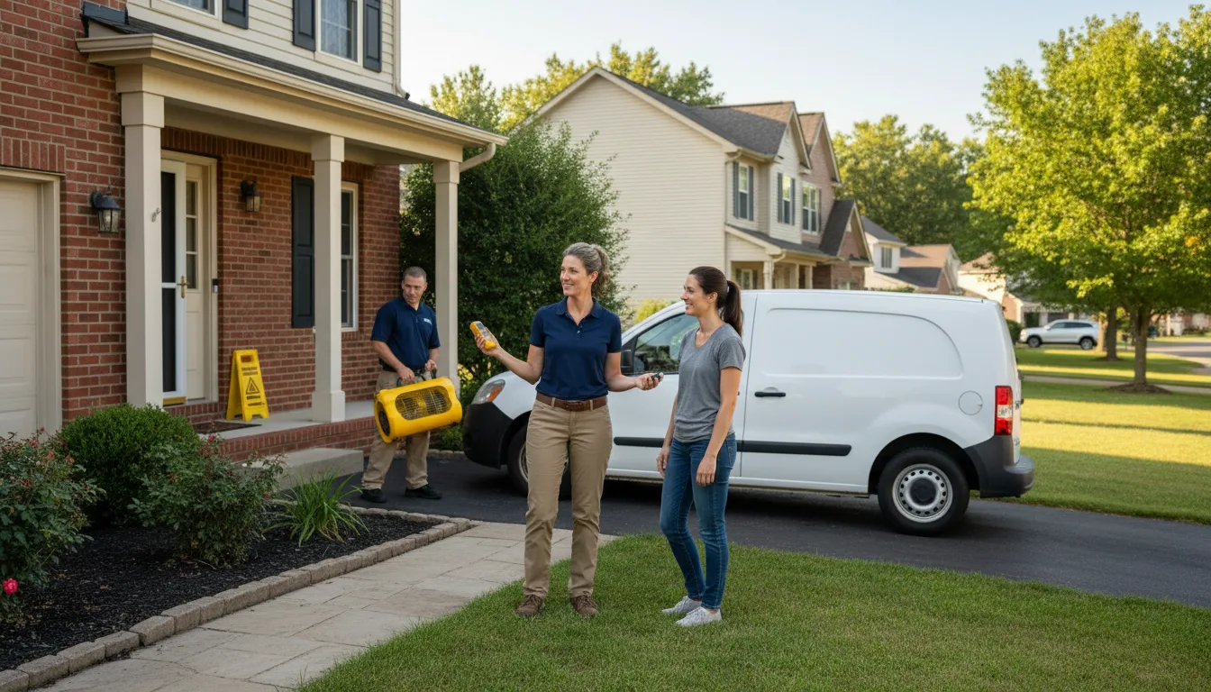 Residential water damage restoration in Energy, IL